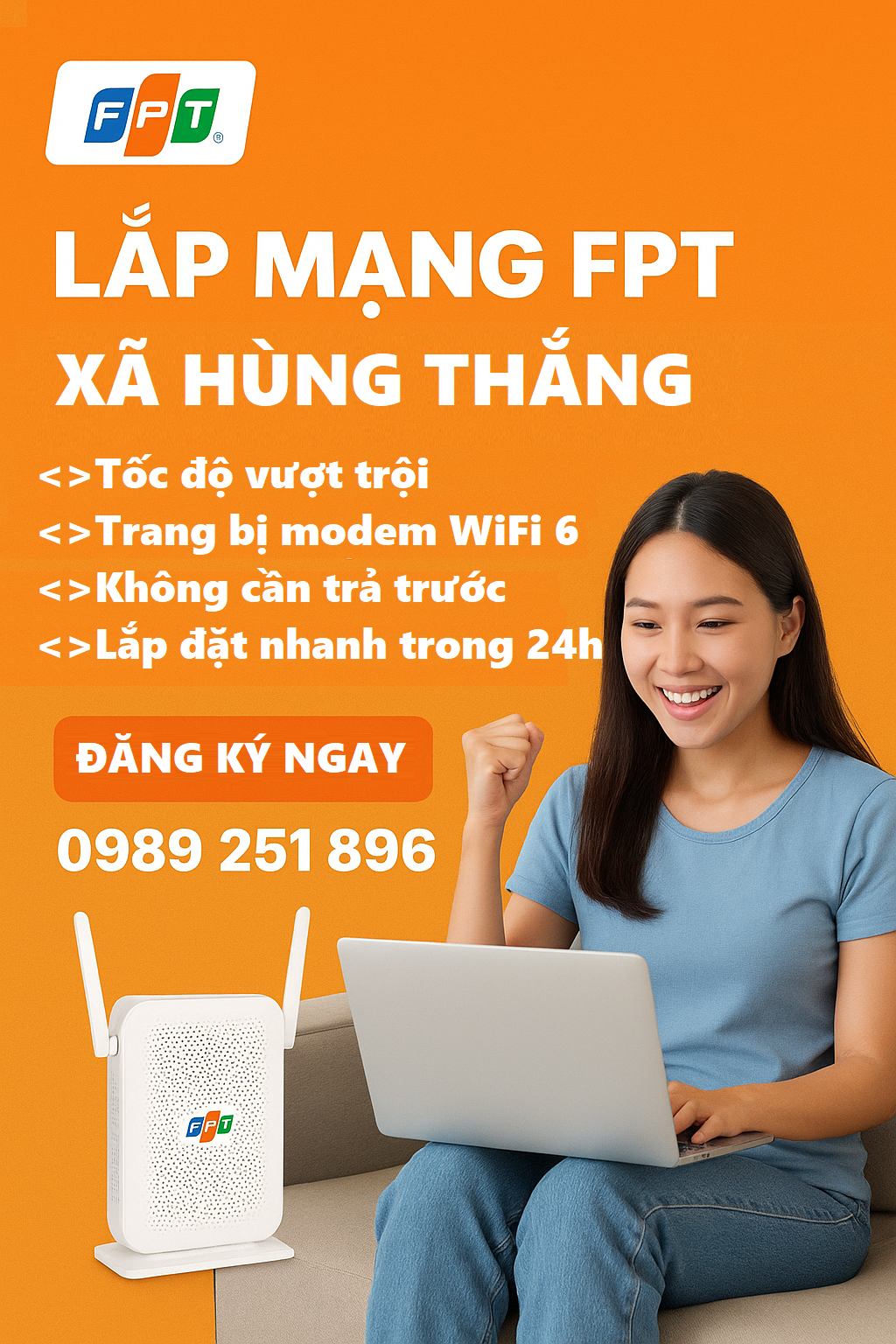 lắp mạng FPT xã Hùng Thắng